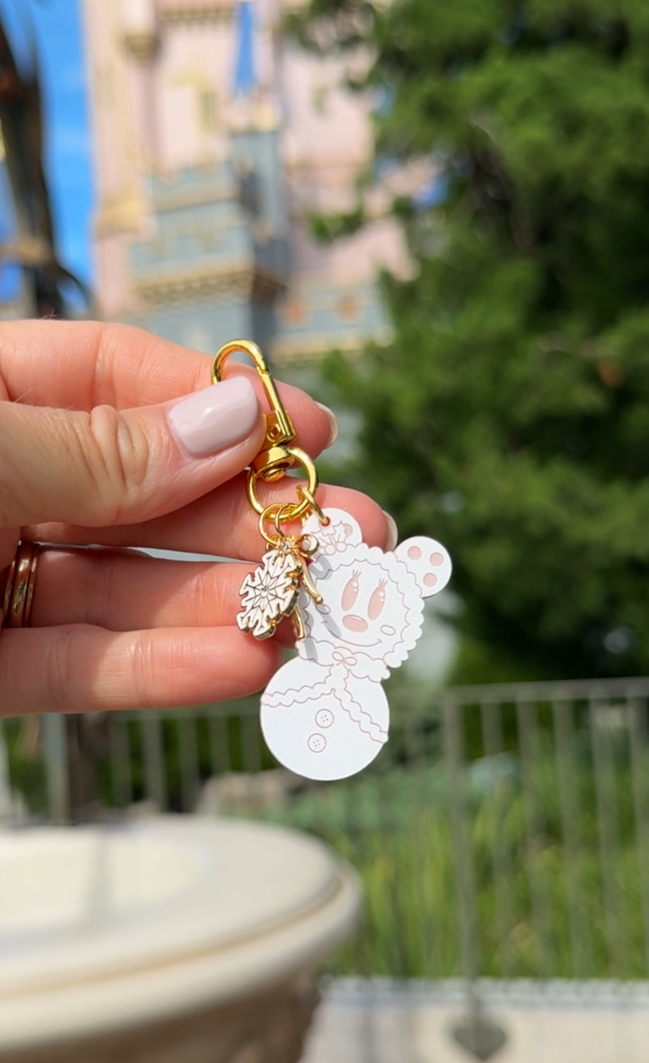 MISS SNOW MOUSE MINI BAG CHARMS/ KEYCHAINS SET