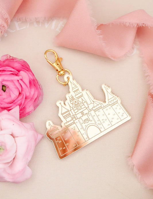 BRIAR ROSE CASTLE BAG CHARM/ KEYCHAIN