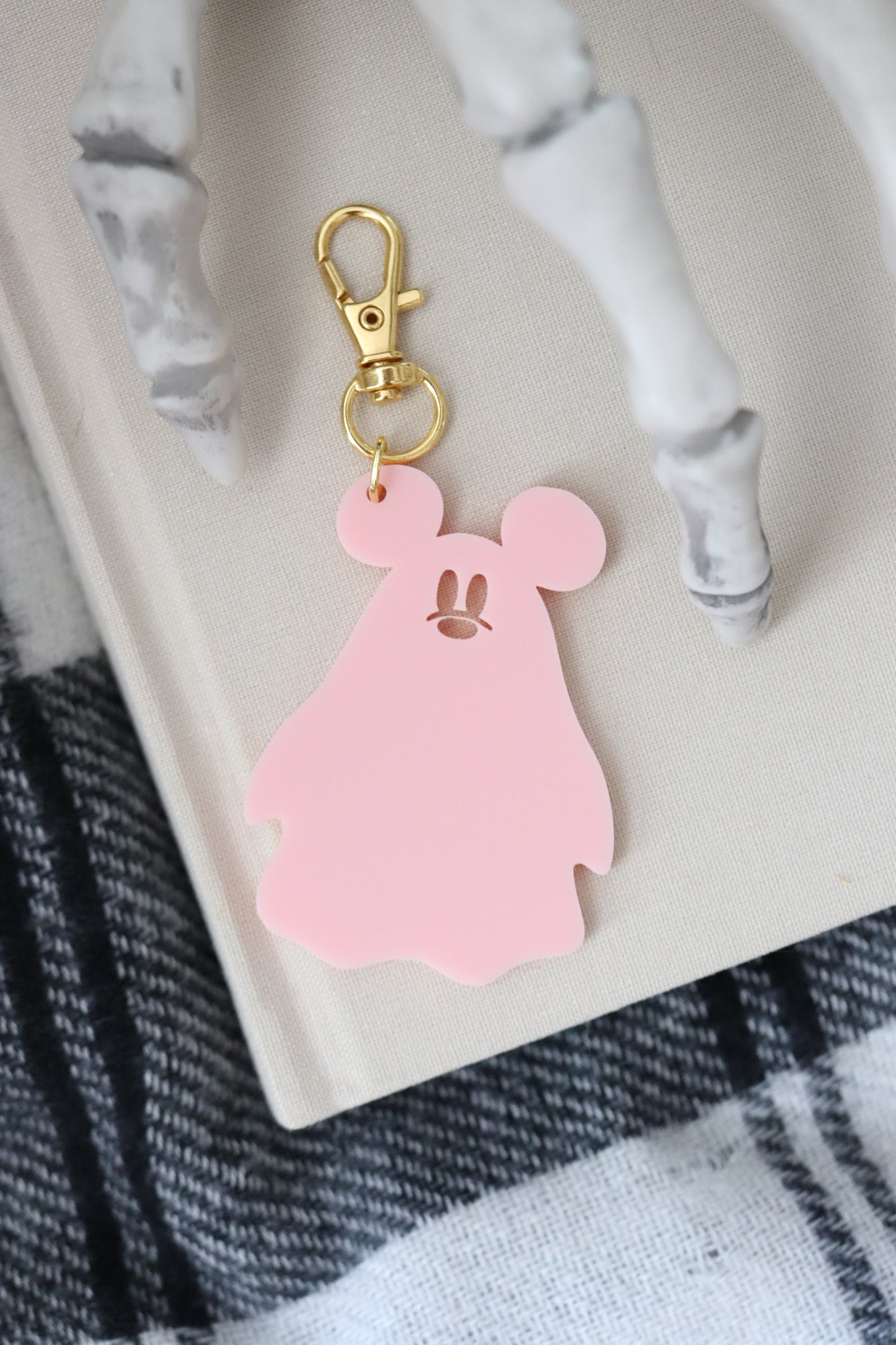 PINK MOUSE GHOST BAG CHARMS/ KEYCHAINS