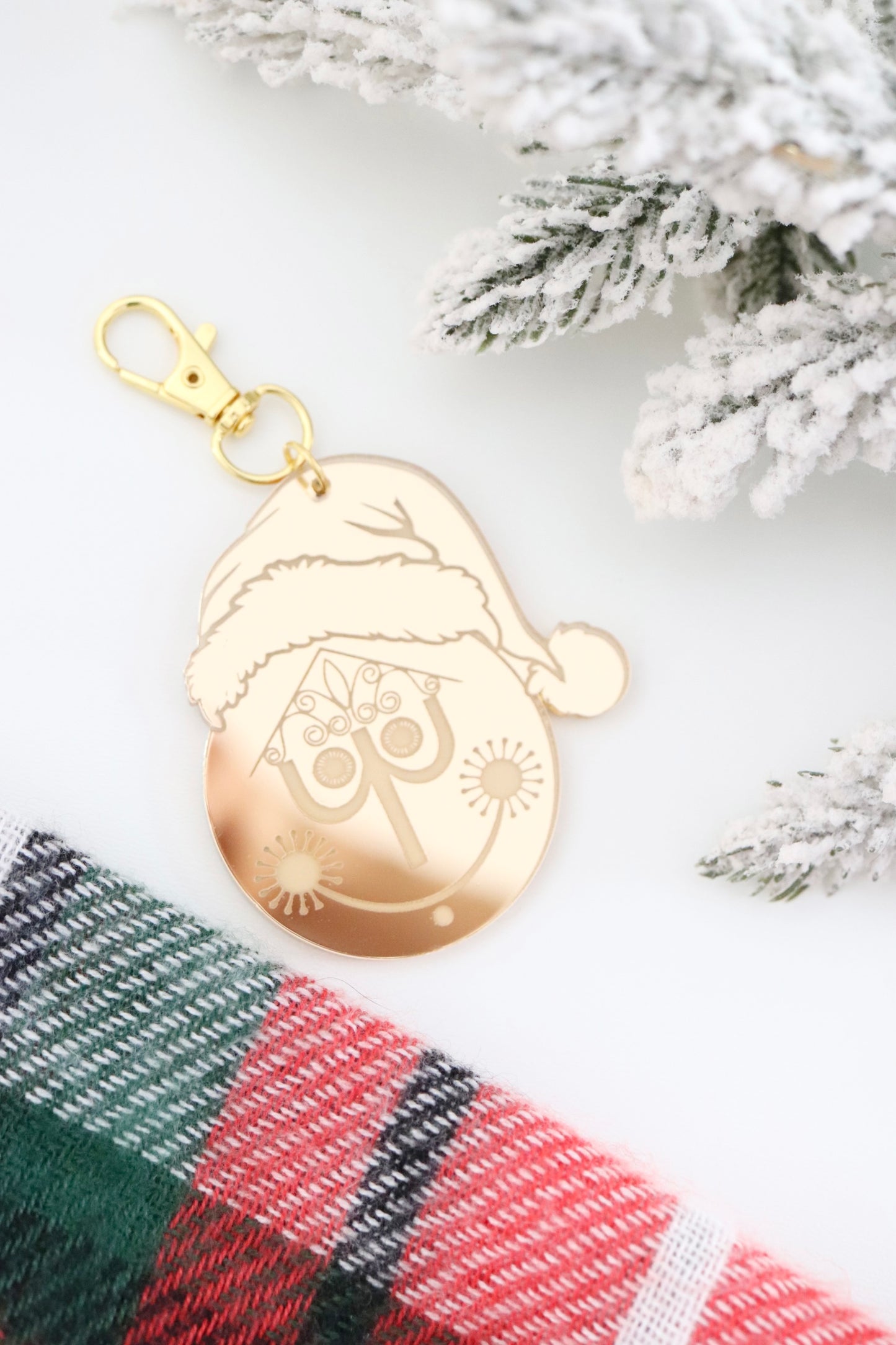 GOLD HOLIDAY BAG CHARMS/ KEYCHAINS