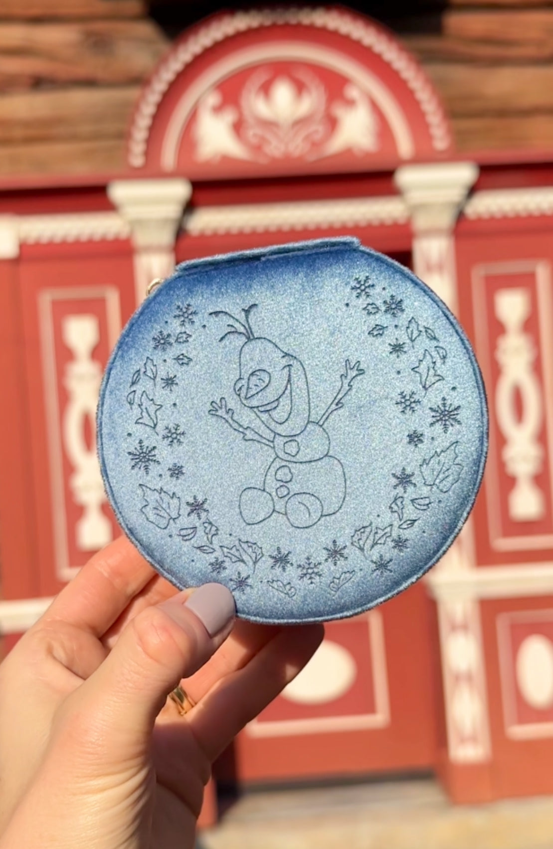 SNOWMAN VELVET JEWELRY CASE