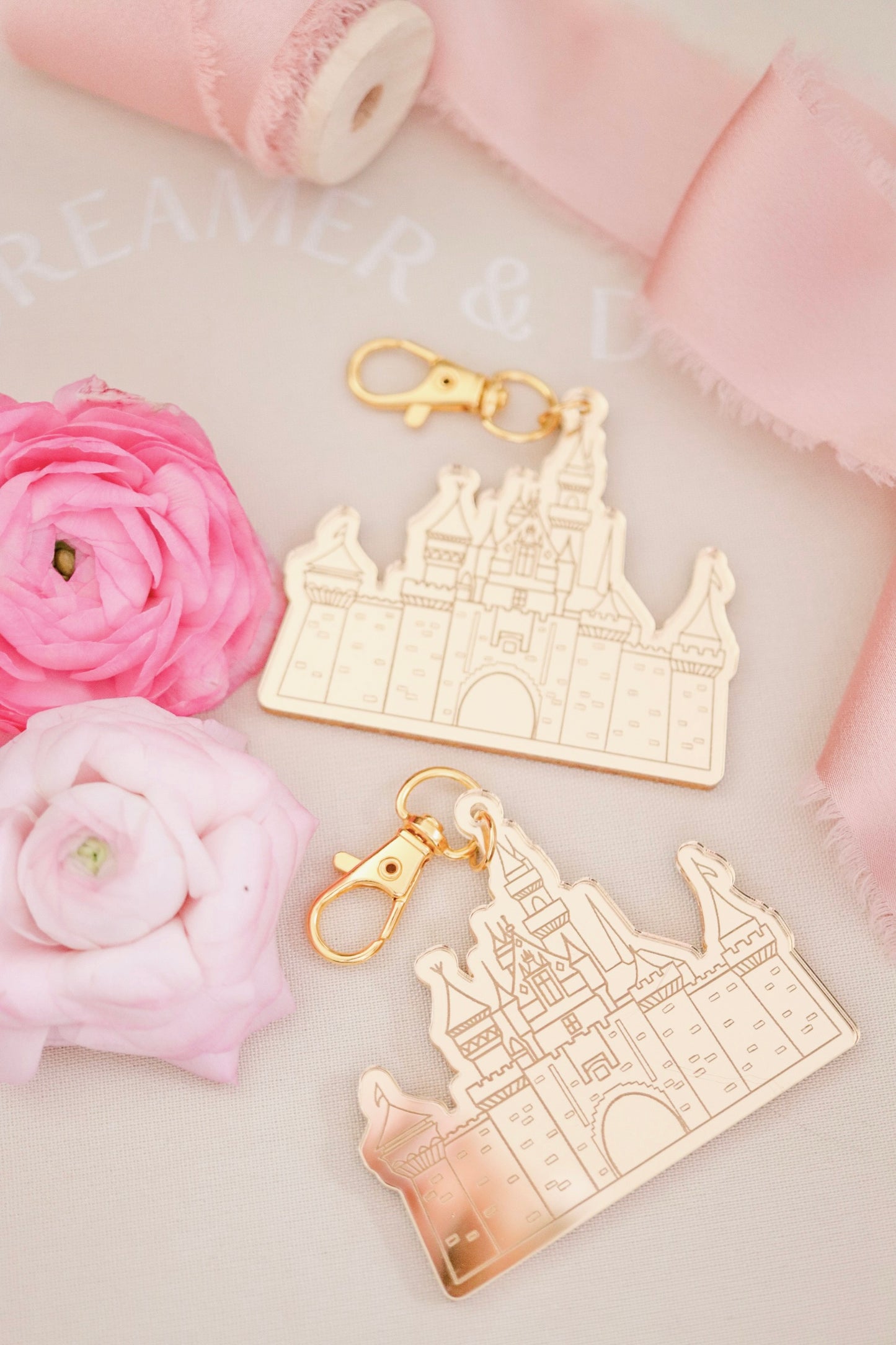 BRIAR ROSE CASTLE BAG CHARM/ KEYCHAIN