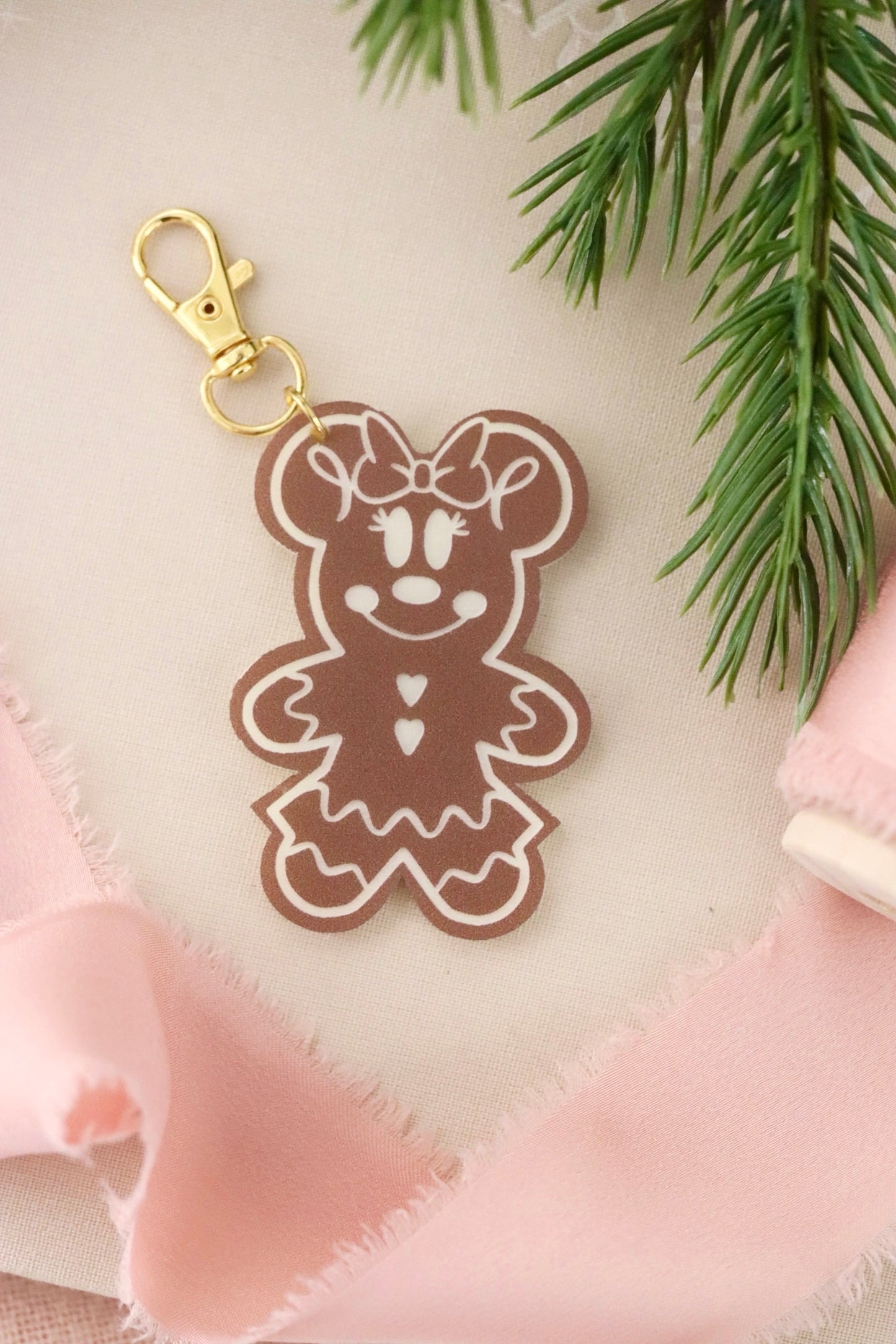 MOUSE GINGERBREAD BAG CHARMS/ KEYCHAINS
