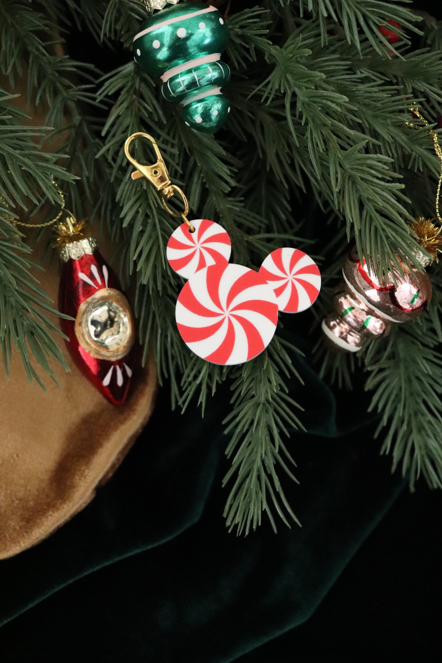 MOUSE PEPPERMINT BAG CHARMS/ KEYCHAINS