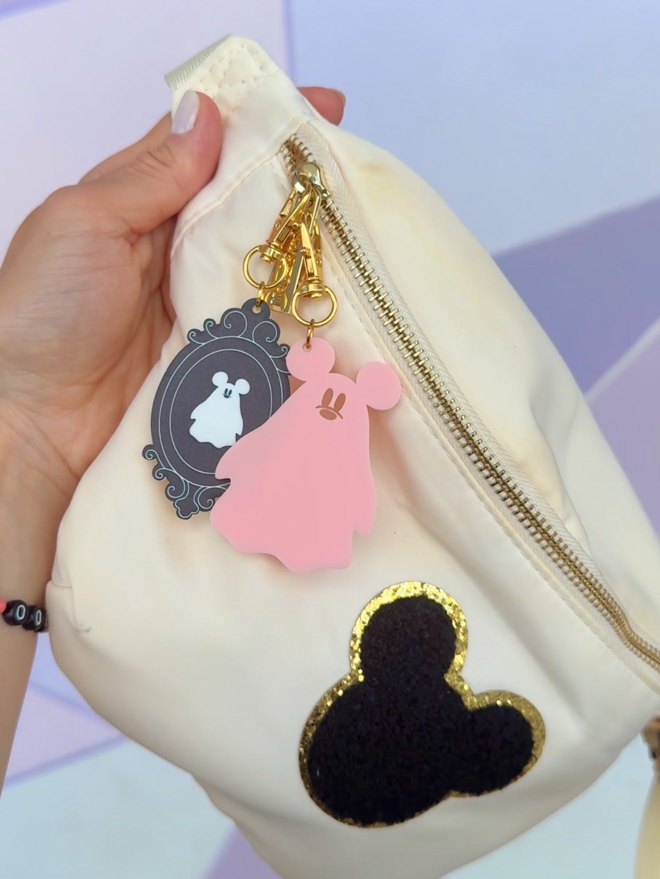 PINK MOUSE GHOST BAG CHARMS/ KEYCHAINS