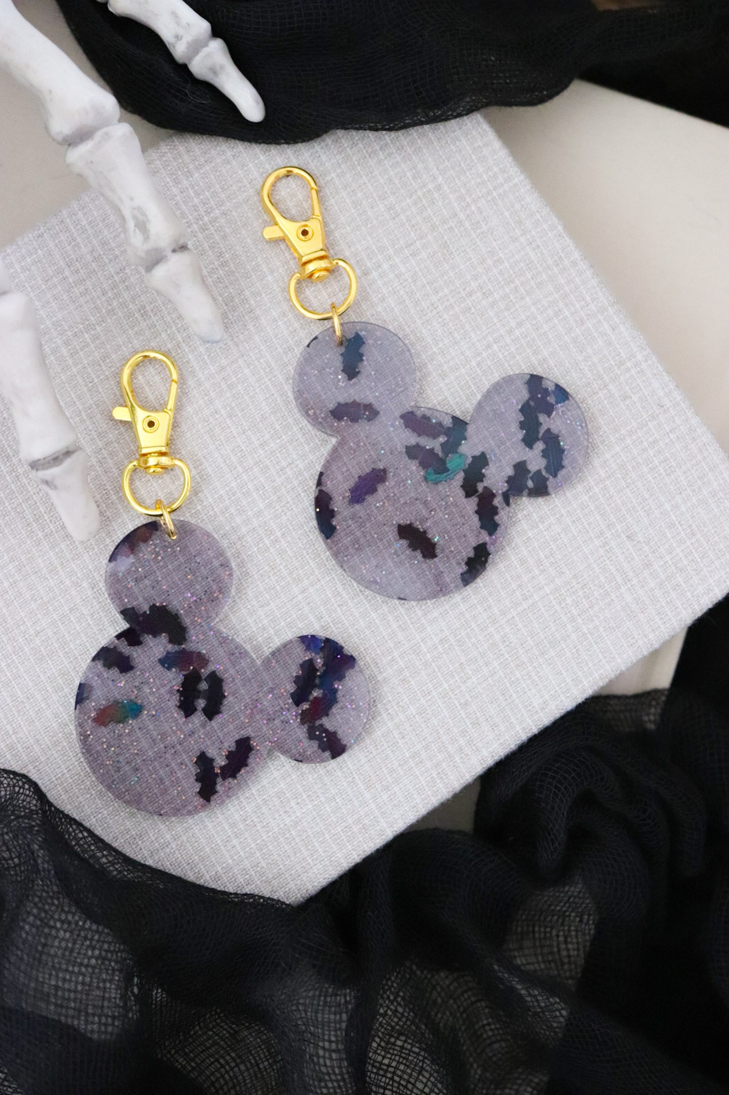 HALLOWEEN MOUSE HEAD BAG CHARM/ KEYCHAIN