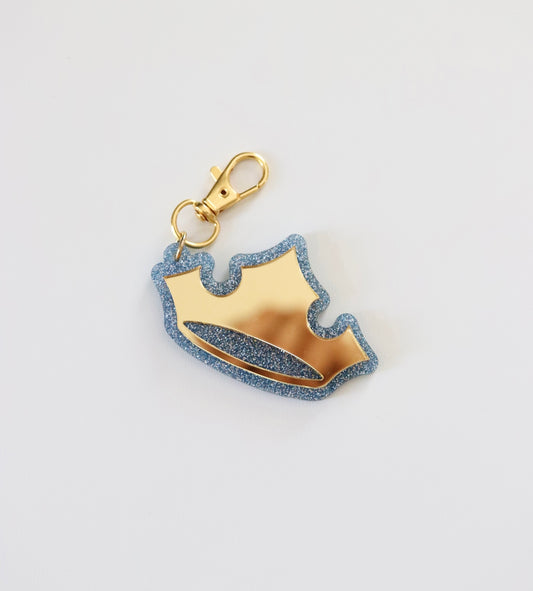 GLITTER CROWN BAG CHARM/ KEYCHAIN