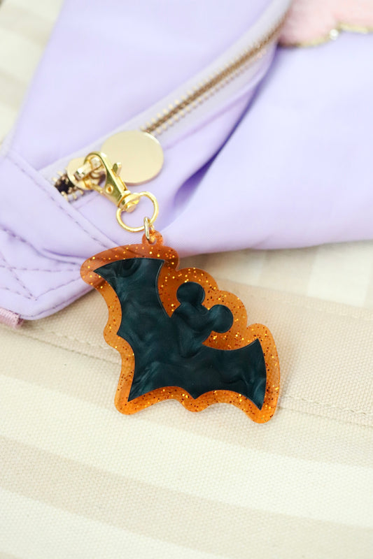 MOUSE BAT WITH GLITTER BAG CHARMS/ KEYCHAINS