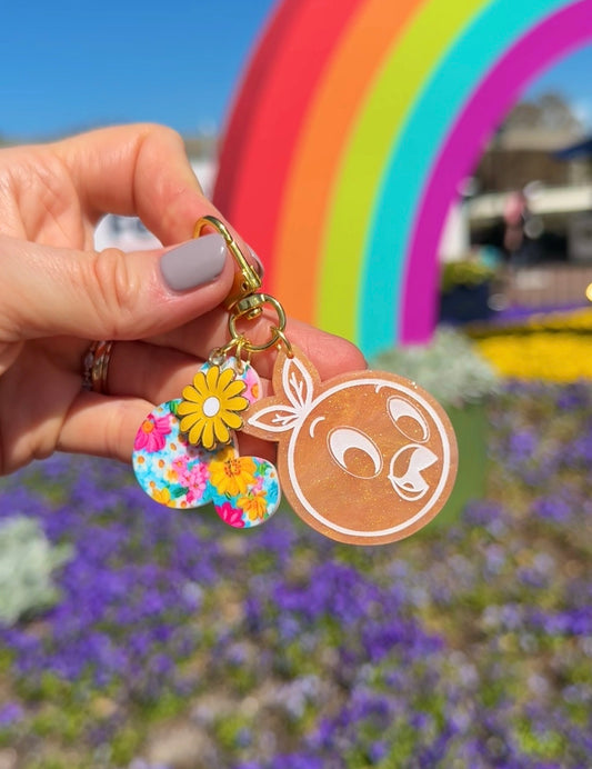 CITRUS BIRD BAG CHARM SET/ KEYCHAIN