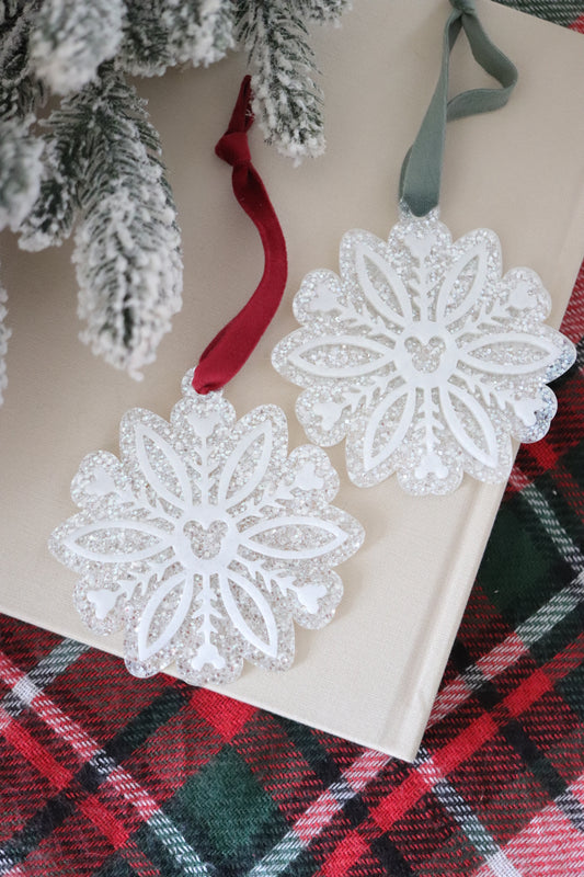 COZY MOUSE SNOWFLAKE ORNAMENT