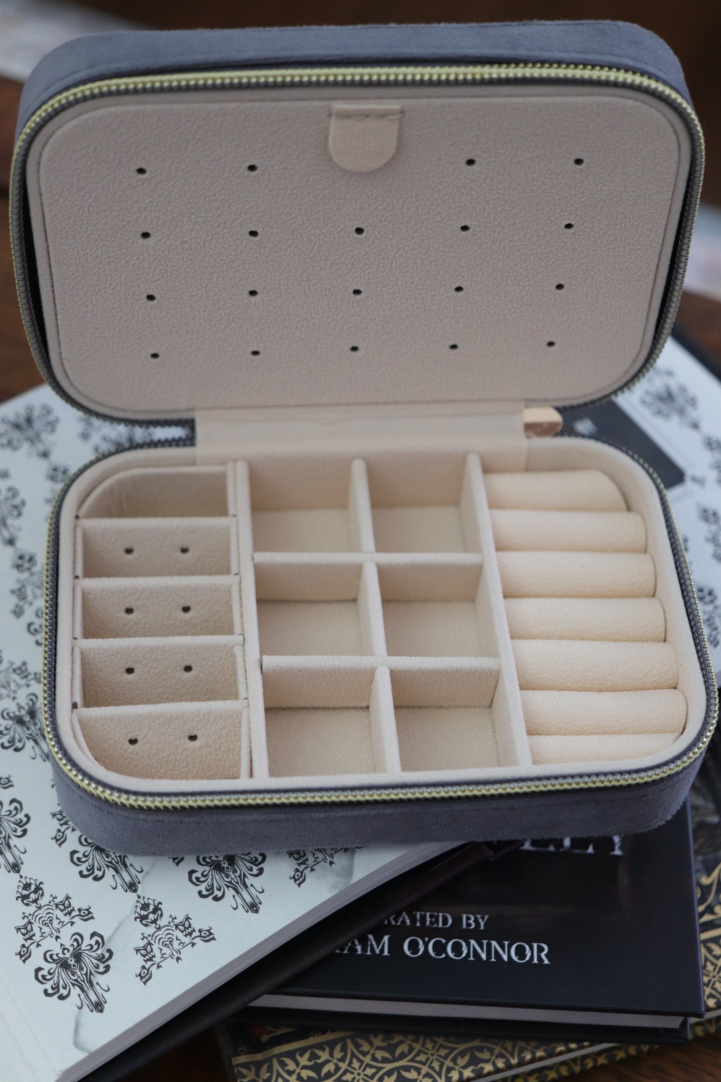 FOOLISH MORTALS SUEDE JEWELRY CASE