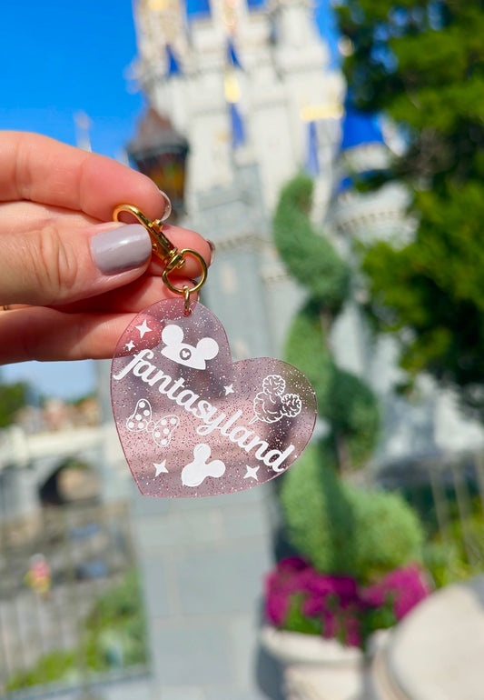 JELLY GLITTER FANTASYLAND BAG CHARM/ KEYCHAIN
