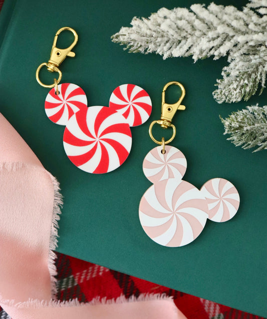 MOUSE PEPPERMINT BAG CHARMS/ KEYCHAINS