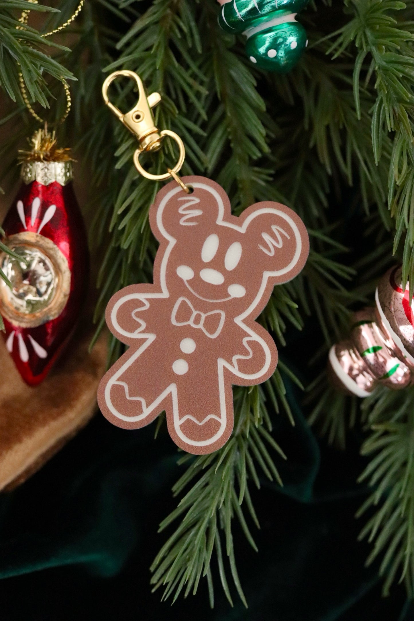 MOUSE GINGERBREAD BAG CHARMS/ KEYCHAINS