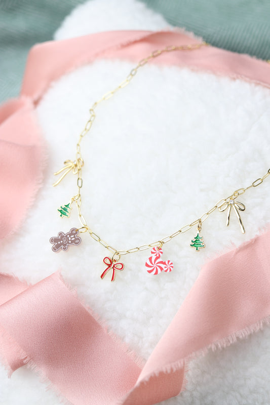 MOUSE GINGERBREAD MINI CHARM NECKLACE