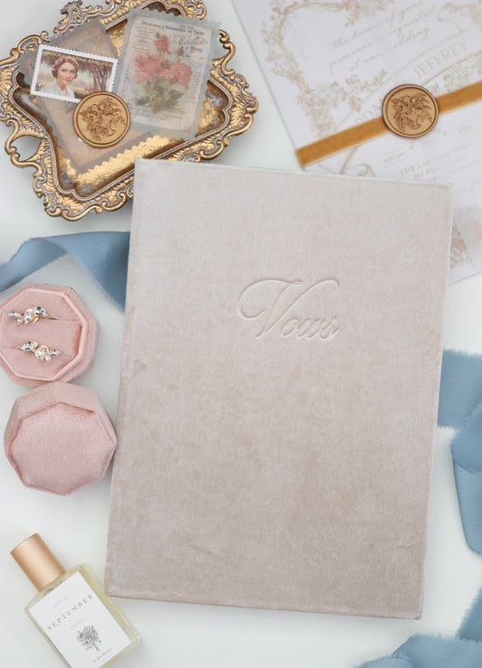 CREAM VELVET VOW BOOK