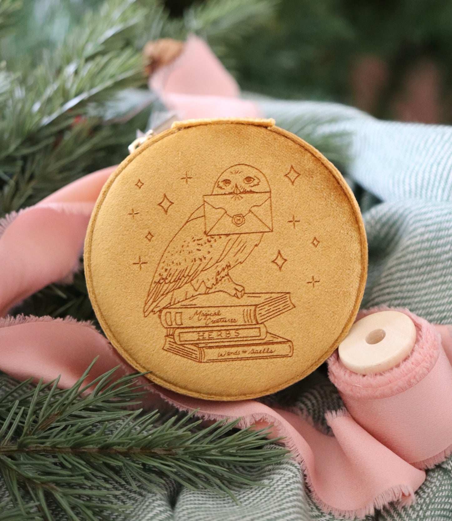 GOLD OWL JEWELRY CASE