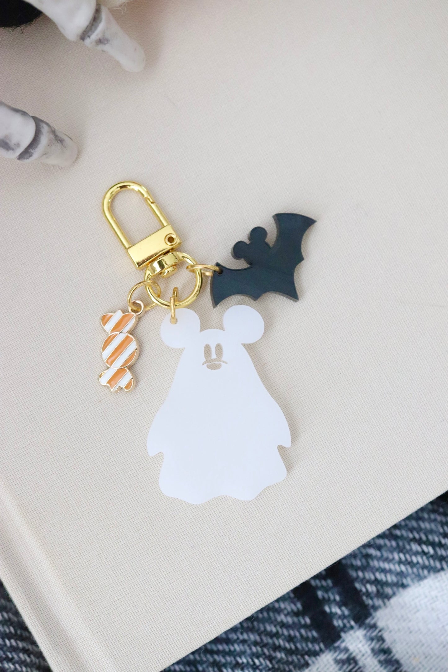 MOUSE GHOST MINI BAG CHARMS/ KEYCHAINS SET