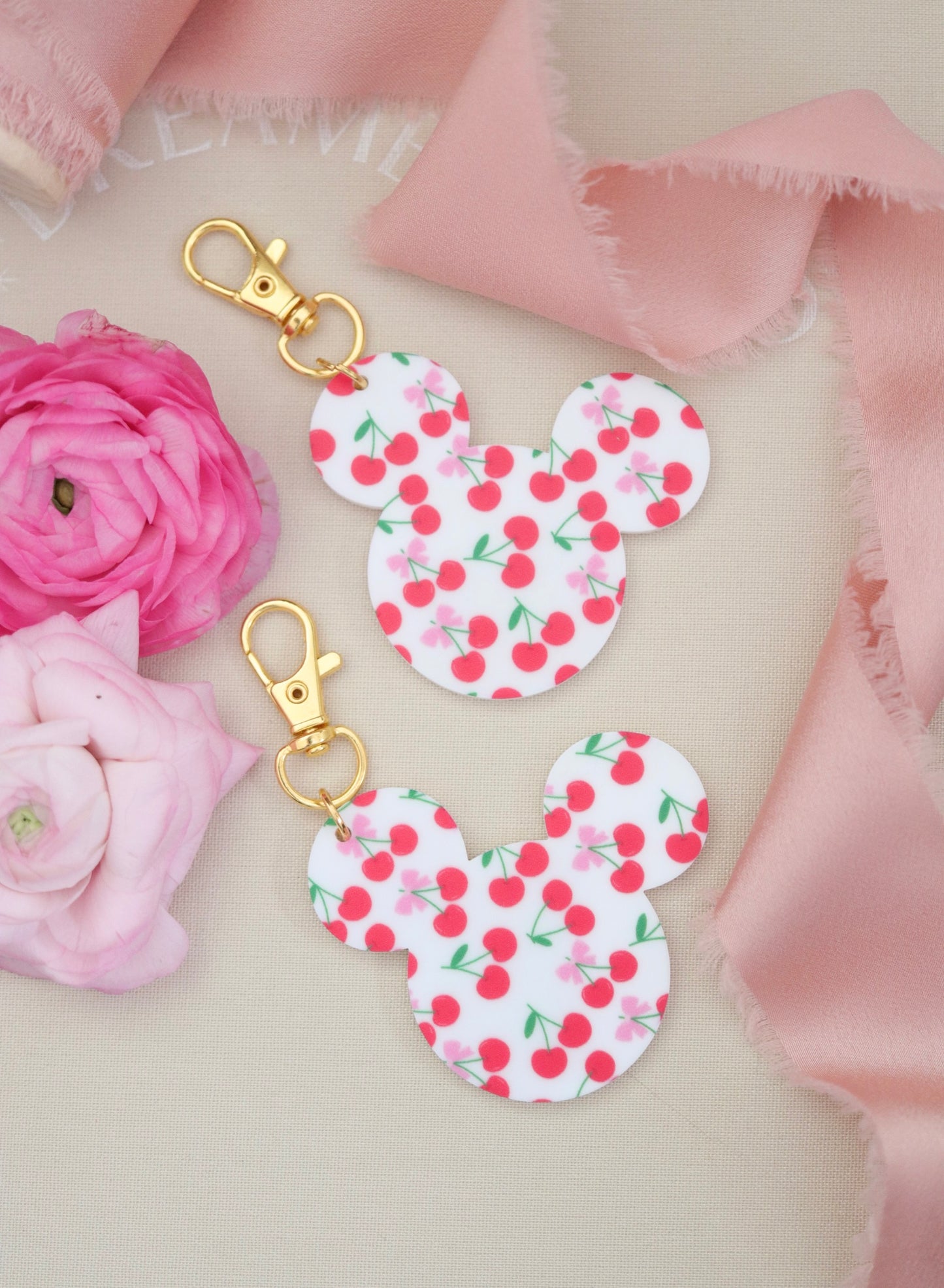 CHERRY MOUSE BAG CHARM/ KEYCHAIN