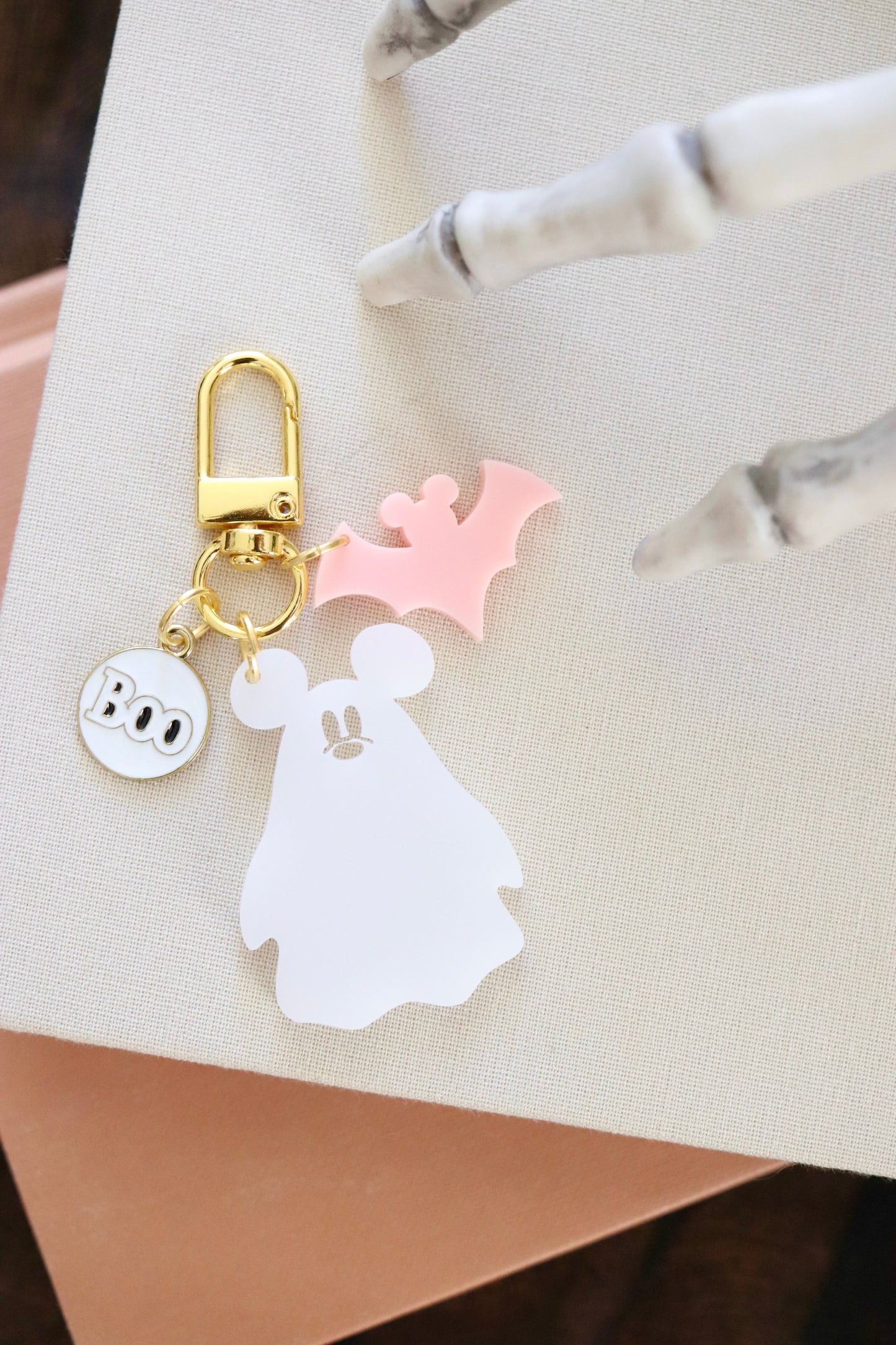 MOUSE GHOST MINI BAG CHARMS/ KEYCHAINS SET
