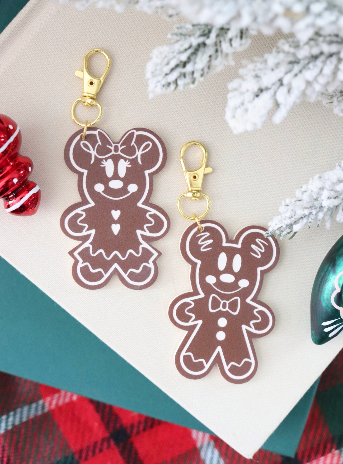 MOUSE GINGERBREAD BAG CHARMS/ KEYCHAINS