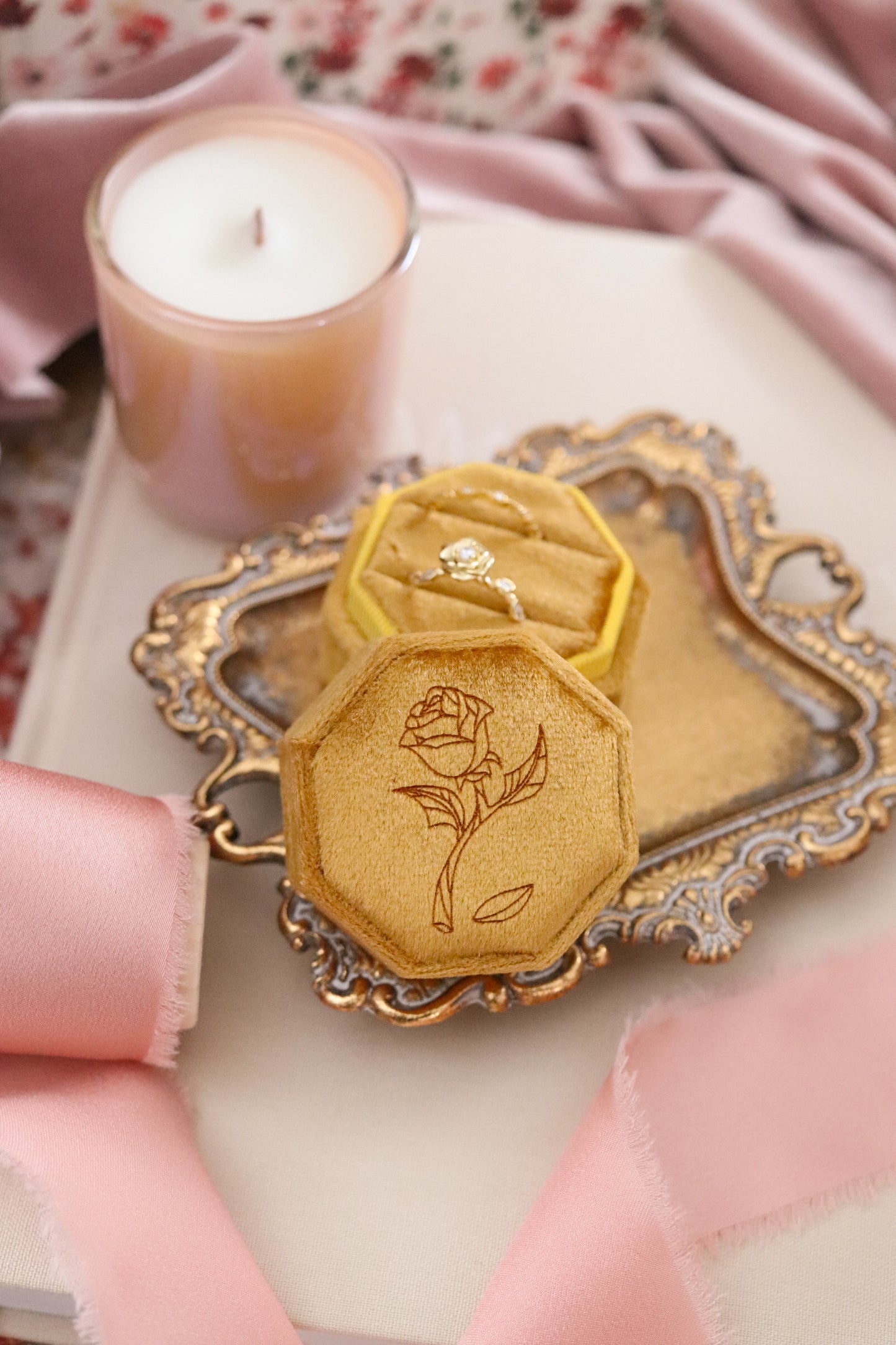 ENCHANTED ROSE GOLD RING BOX