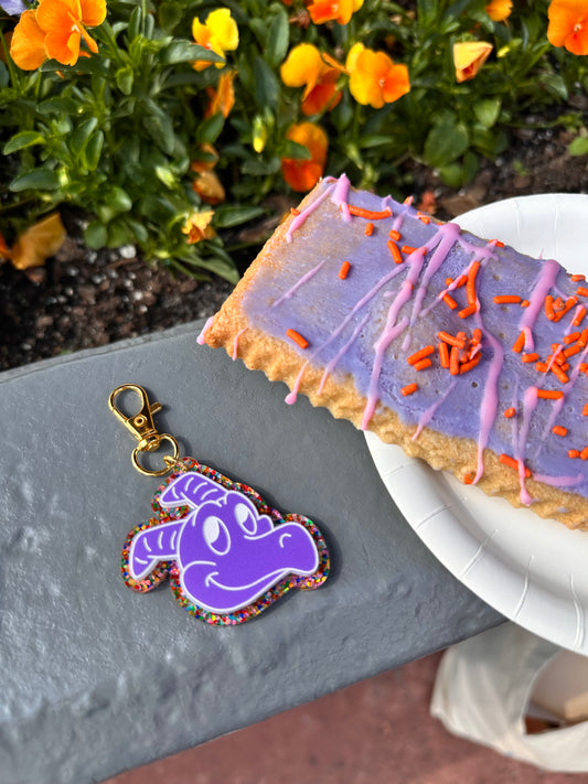 DRAGON & GLITTER BAG CHARM/ KEYCHAIN
