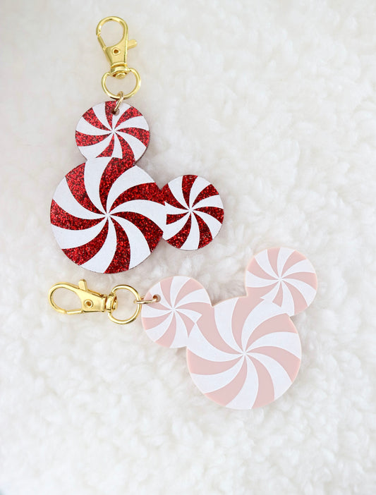 PEPPERMINT MOUSE BAG CHARMS/ KEYCHAINS