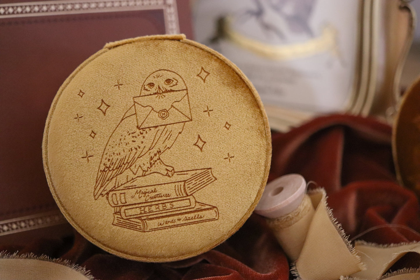 GOLD OWL JEWELRY CASE