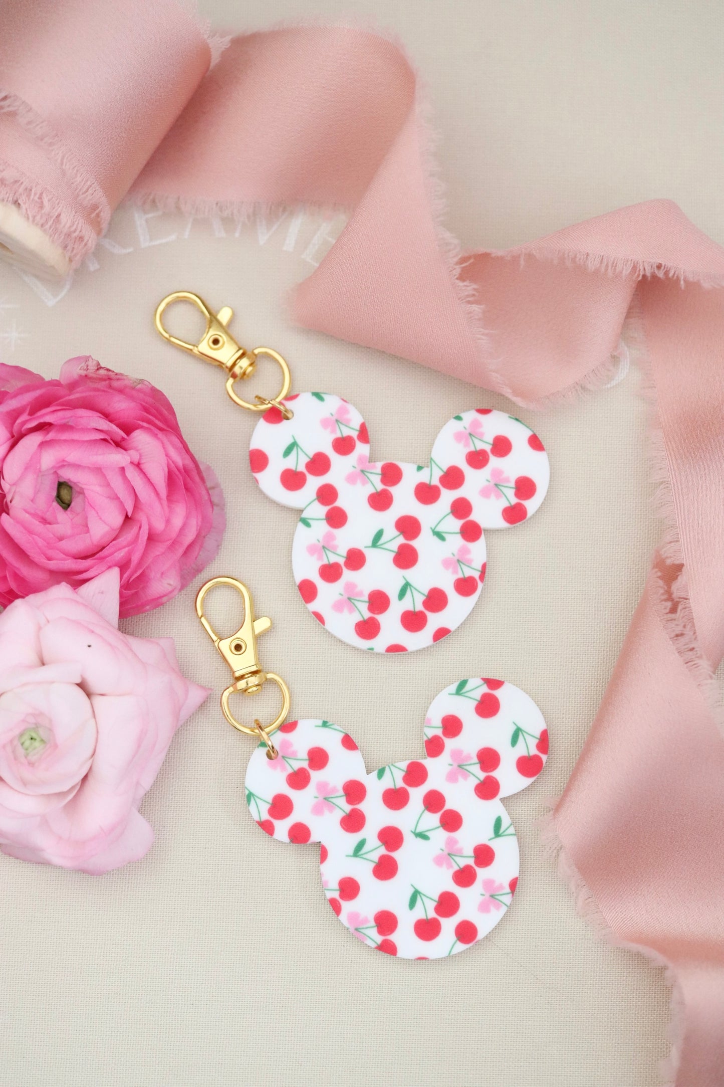 CHERRY MOUSE BAG CHARM/ KEYCHAIN