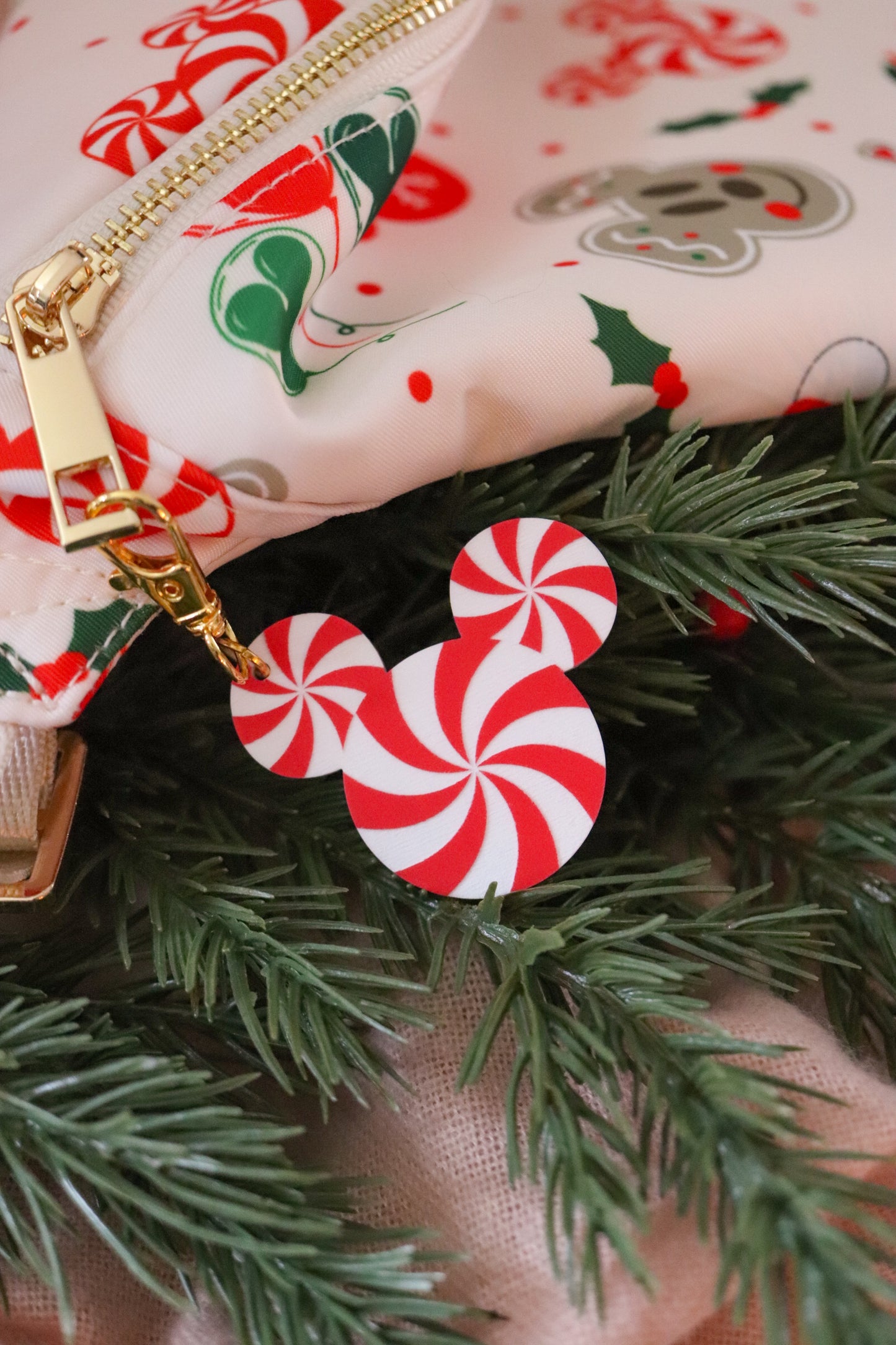 MOUSE PEPPERMINT BAG CHARMS/ KEYCHAINS