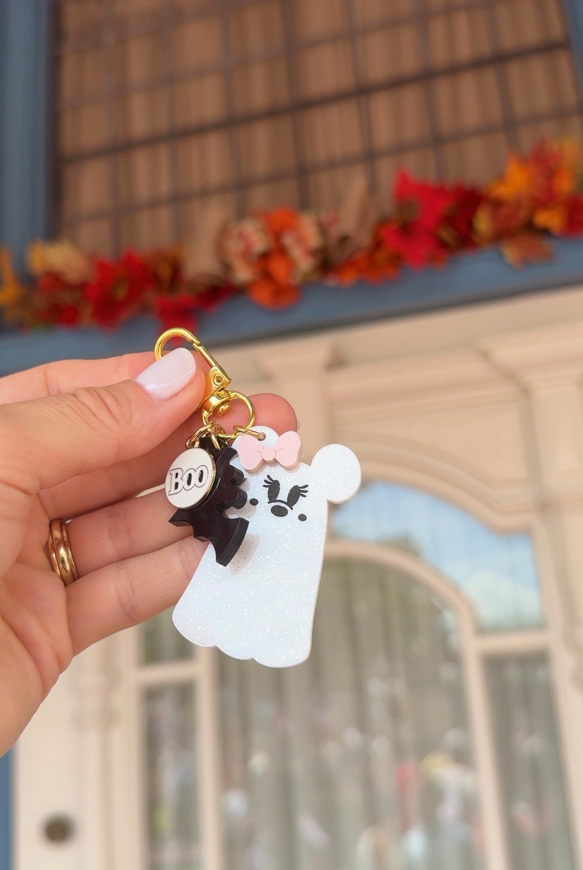MISS MOUSE GHOST BAG CHARMS/ KEYCHAINS SET