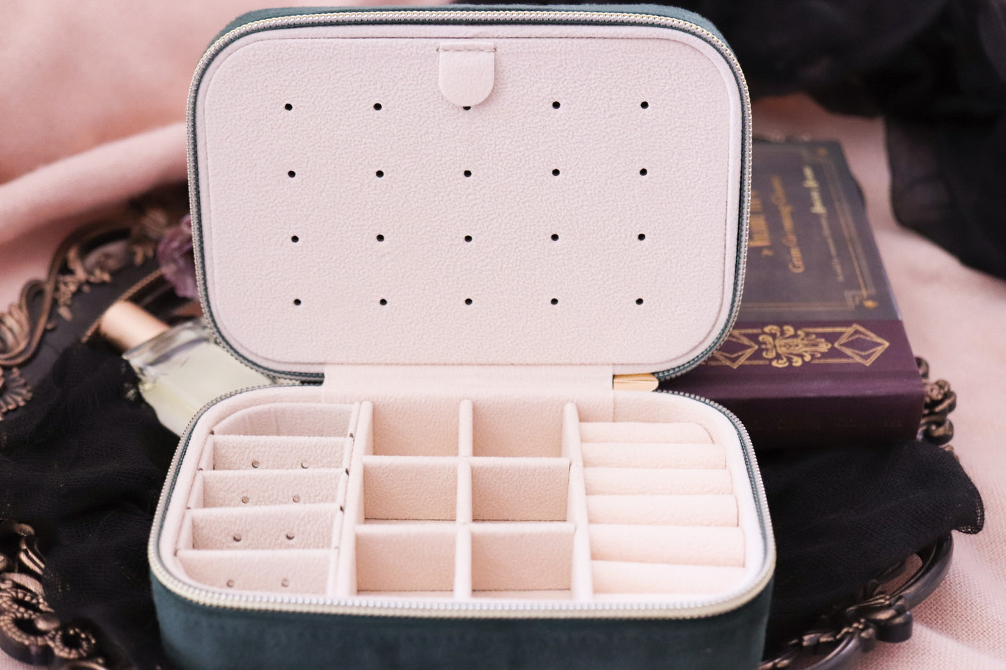 FOOLISH MORTALS SUEDE JEWELRY CASE