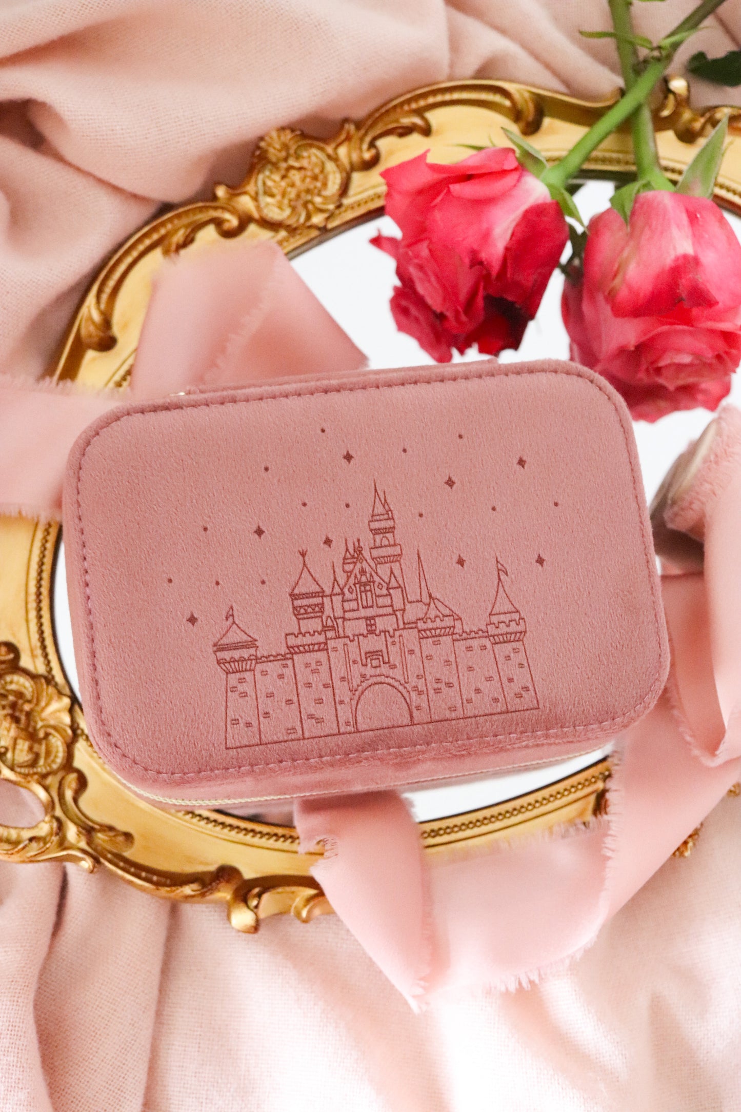 BRIAR ROSE CASTLE SUEDE JEWELRY CASE