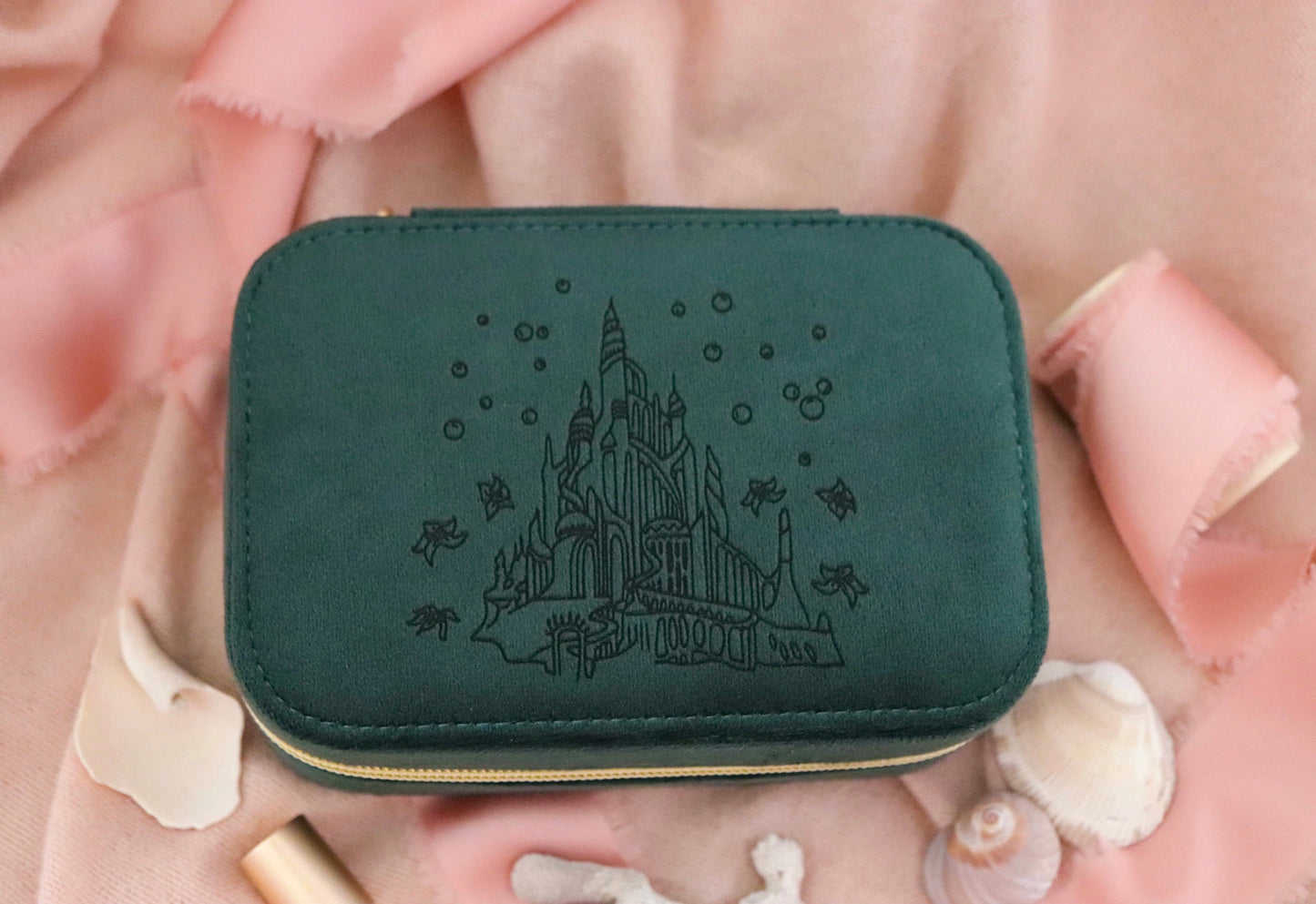 MERMAID CASTLE SUEDE JEWELRY CASE