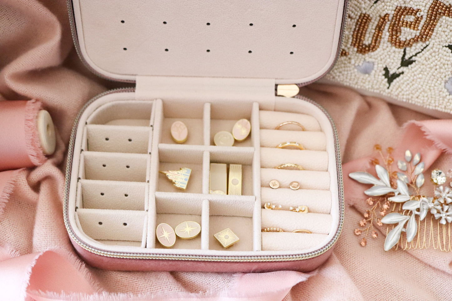 ALMOST THERE SUEDE JEWELRY CASE