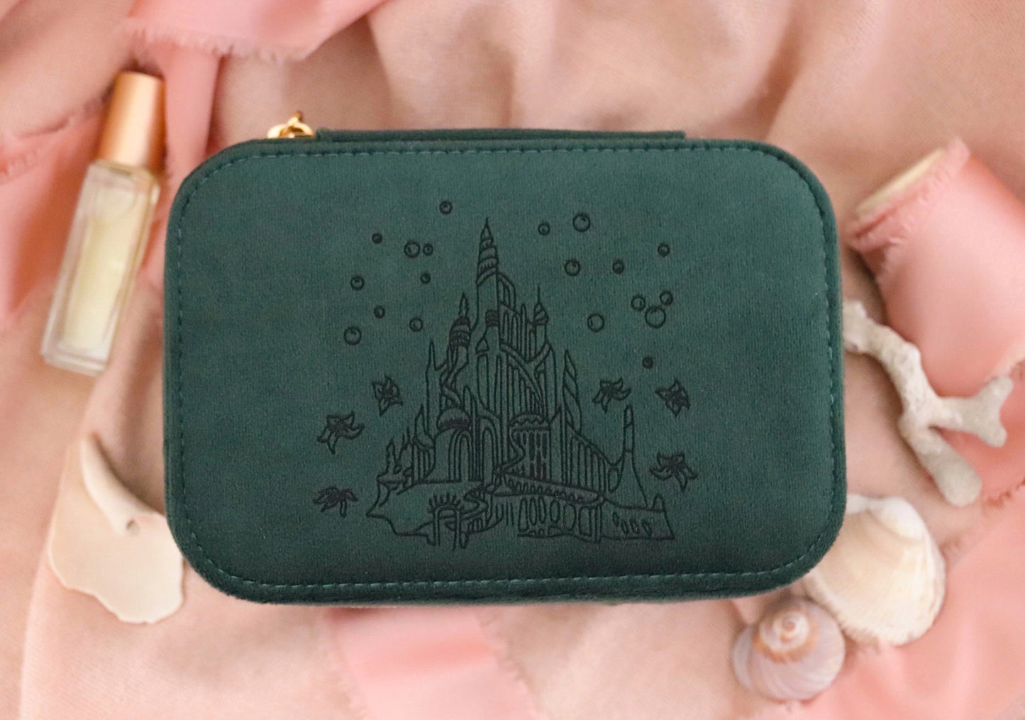 MERMAID CASTLE SUEDE JEWELRY CASE