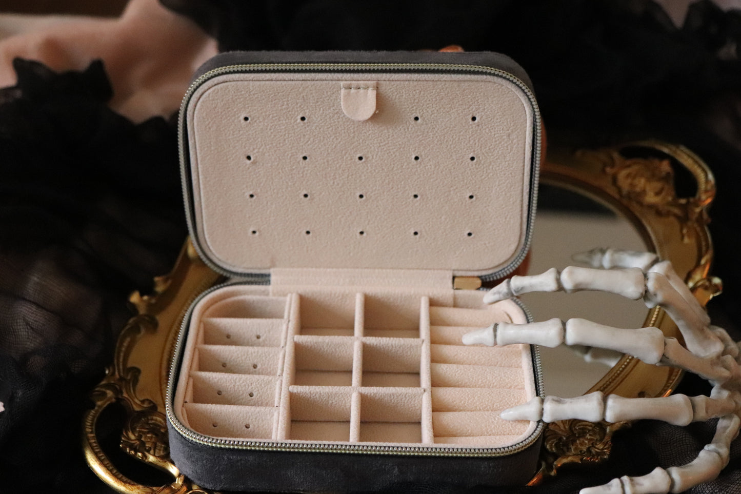 MEANT TO BE SUEDE JEWELRY CASE