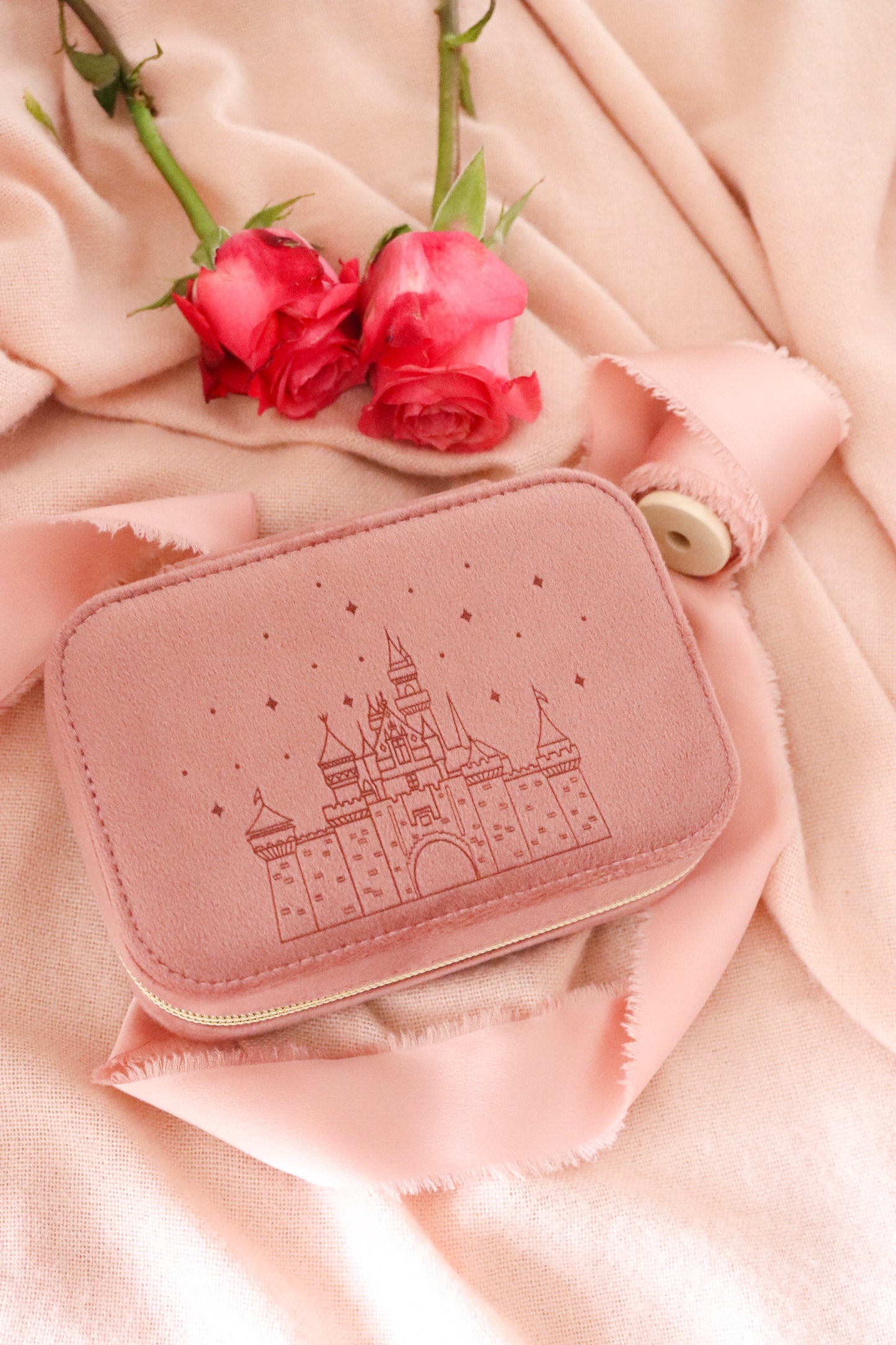 BRIAR ROSE CASTLE SUEDE JEWELRY CASE