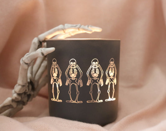 SPOOKY SKELETONS MATTE JAR