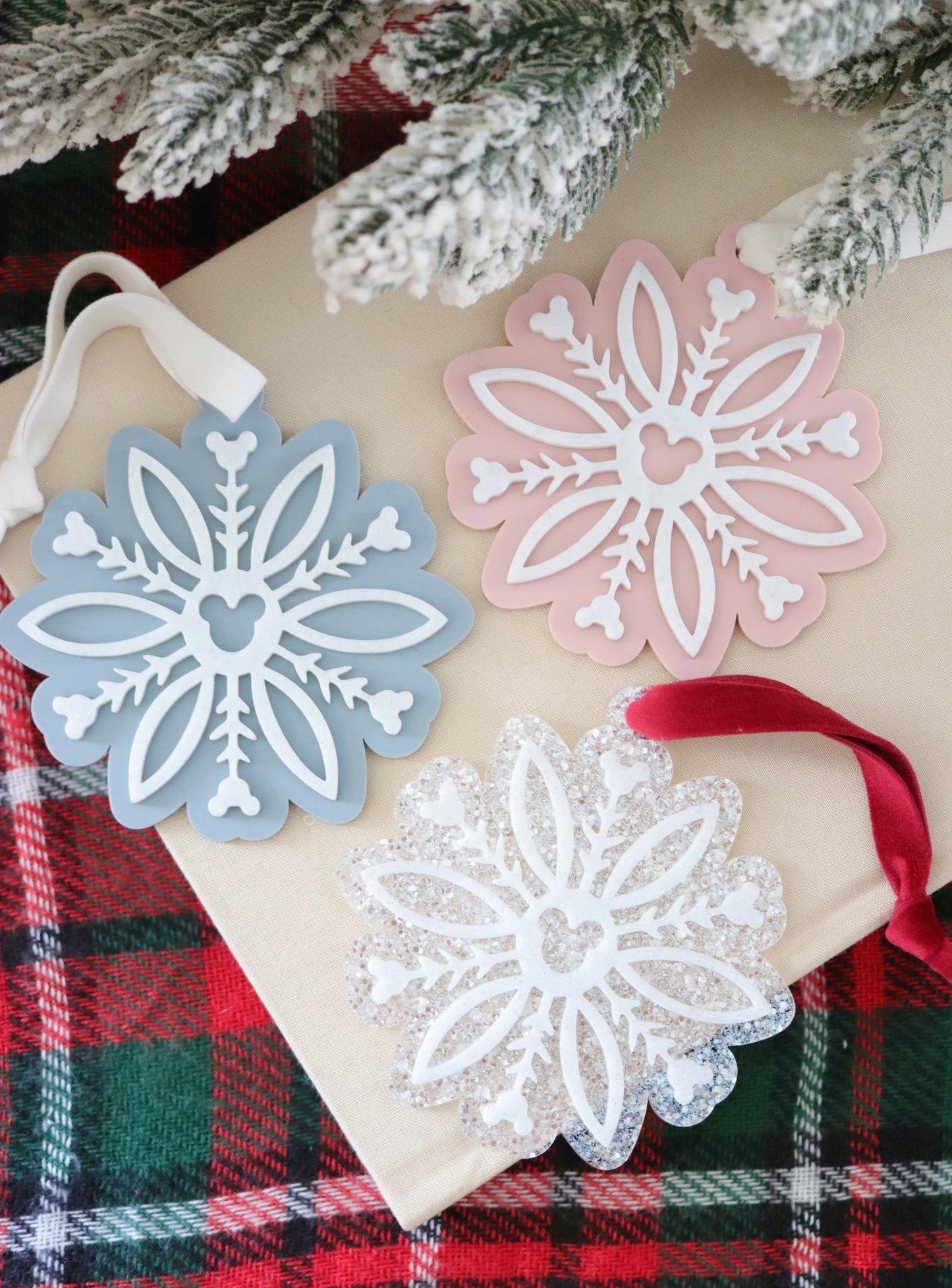COZY MOUSE SNOWFLAKE ORNAMENT