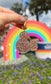 RAINBOW CONFETTI GLITTER MOUSE BAG CHARM/ KEYCHAIN