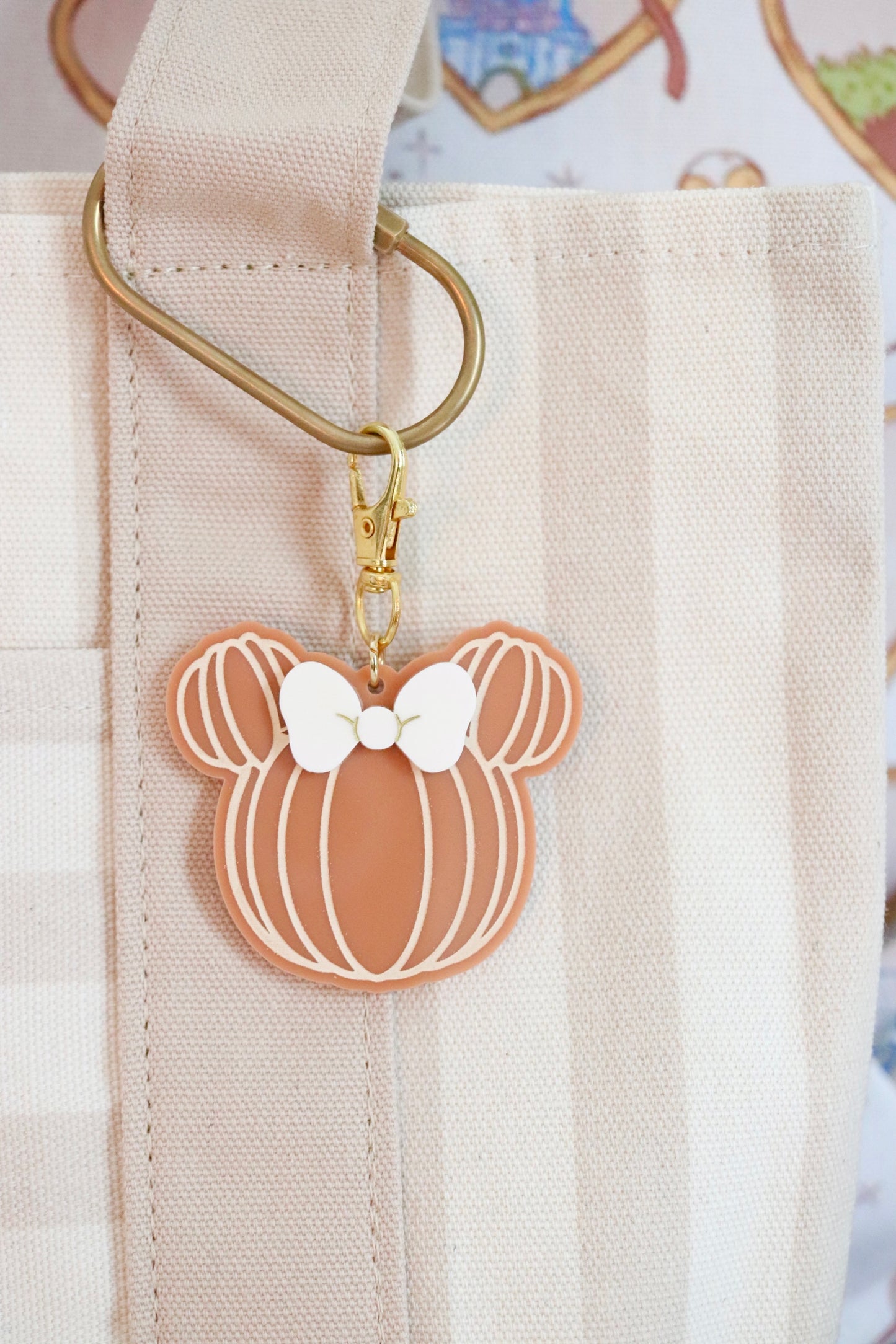 FALL MISS MOUSE PUMPKIN BAG CHARMS/ KEYCHAINS