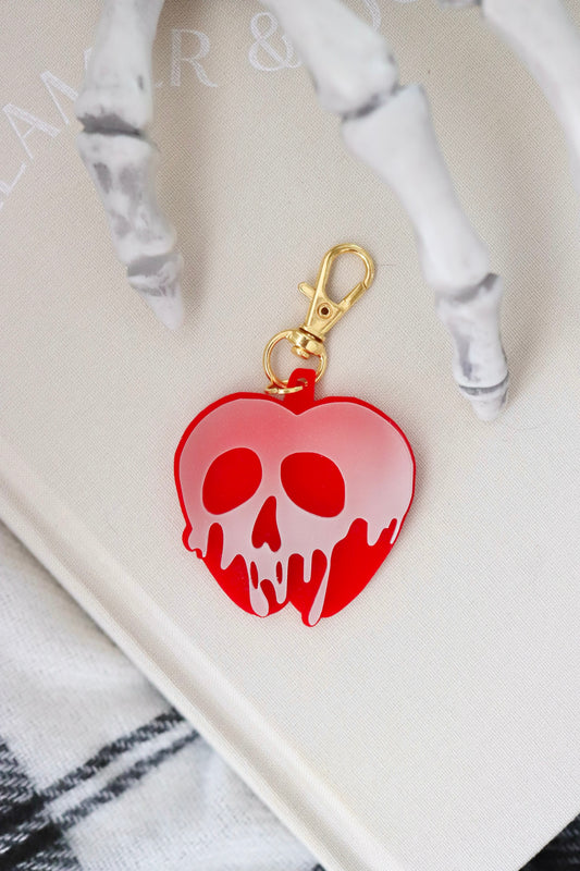 GLOW IN THE DARK POISON APPLE BAG CHARM/ KEYCHAIN