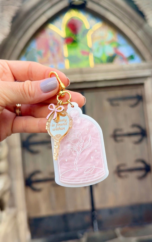 ROSE BAG CHARM SET/ KEYCHAIN