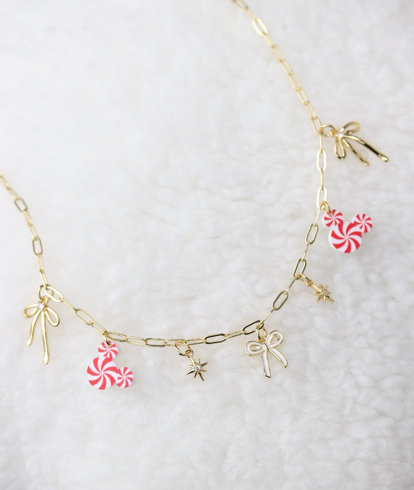 MOUSE PEPPERMINT MINI CHARM NECKLACE