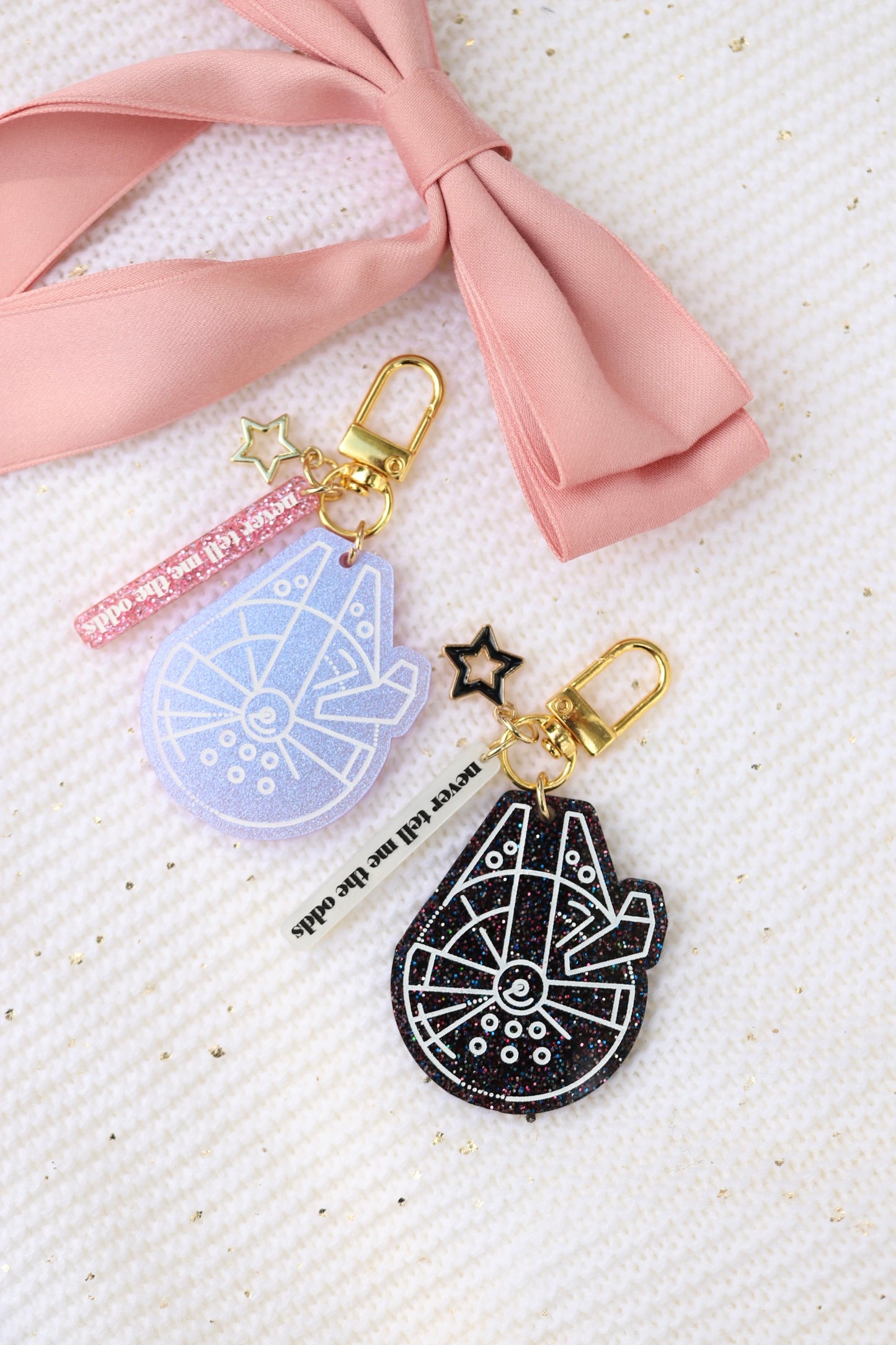 GALAXY SHIP BAG CHARM SET/ KEYCHAIN