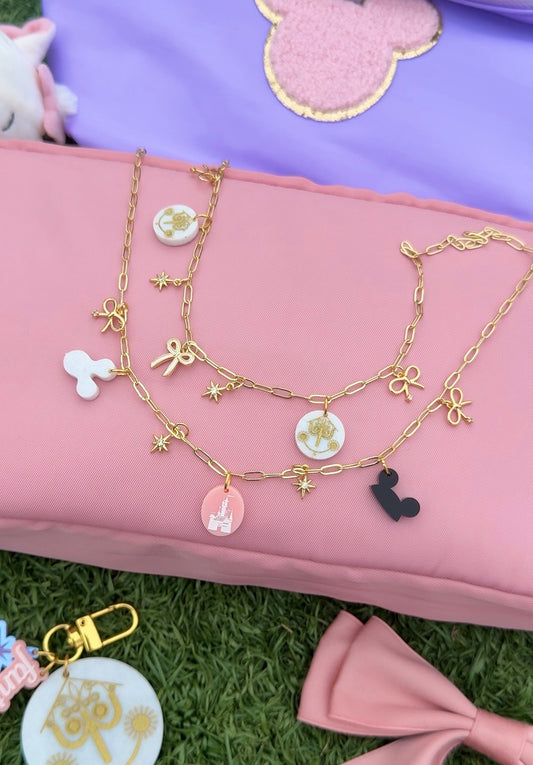 CLOCK MINI CHARM NECKLACE