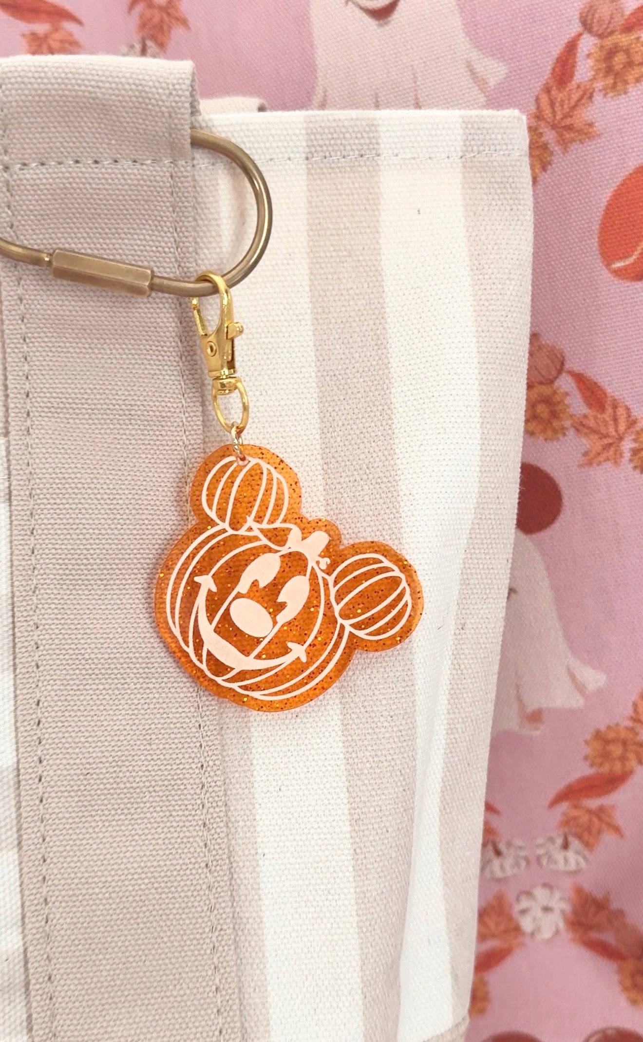 GLITTER MOUSE-O-LANTERN BAG CHARMS/ KEYCHAINS