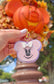 PINK GLITTER MOUSE PUMPKIN BAG CHARMS/ KEYCHAINS